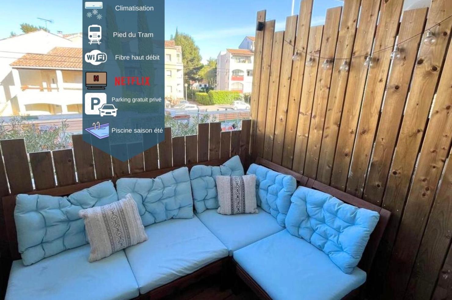 Joli T2/ Tram/ Clim/ Parking/ Wifi/ Piscine Apartamento Montpellier Exterior foto